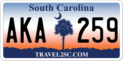 SC license plate AKA259