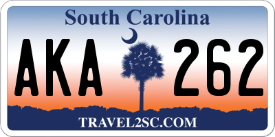 SC license plate AKA262