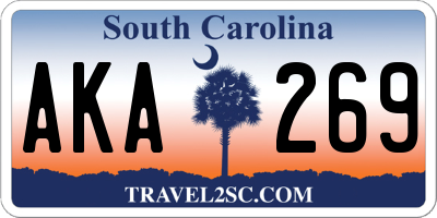 SC license plate AKA269