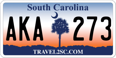 SC license plate AKA273
