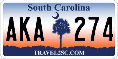 SC license plate AKA274