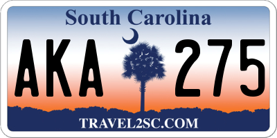 SC license plate AKA275
