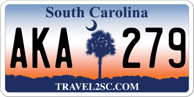 SC license plate AKA279