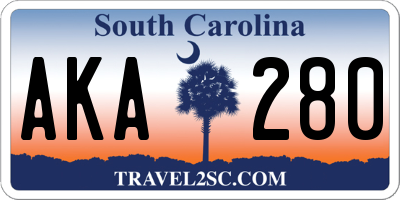 SC license plate AKA280