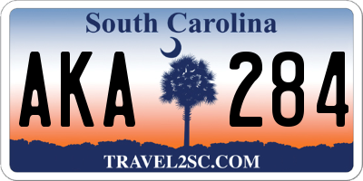 SC license plate AKA284