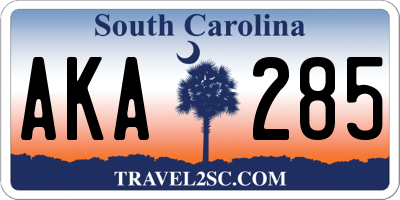 SC license plate AKA285