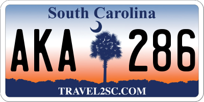 SC license plate AKA286