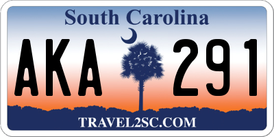 SC license plate AKA291