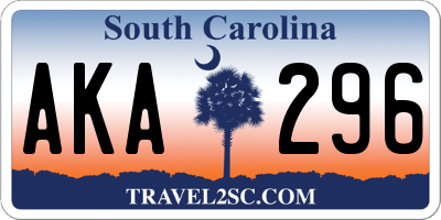 SC license plate AKA296