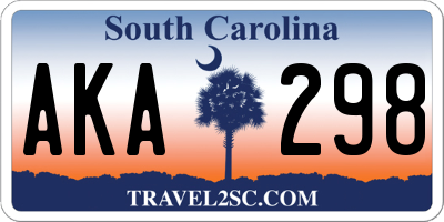 SC license plate AKA298