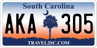 SC license plate AKA305
