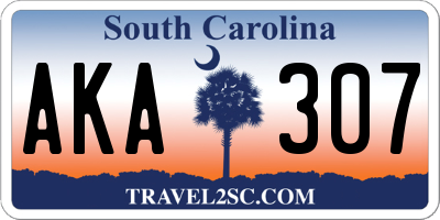SC license plate AKA307