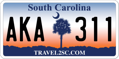 SC license plate AKA311