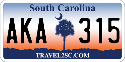 SC license plate AKA315