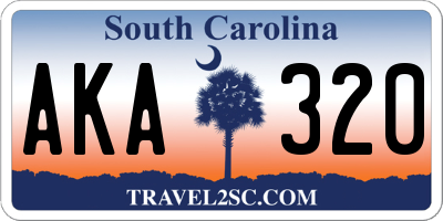 SC license plate AKA320