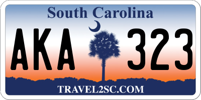SC license plate AKA323