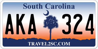 SC license plate AKA324
