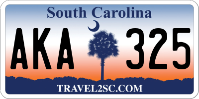 SC license plate AKA325