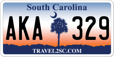 SC license plate AKA329