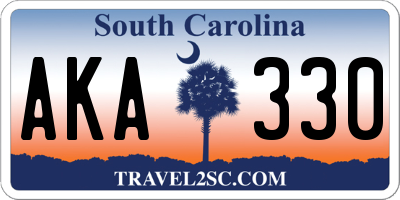 SC license plate AKA330