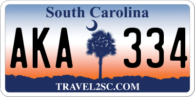 SC license plate AKA334