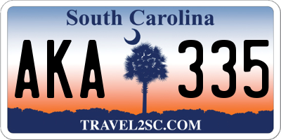 SC license plate AKA335