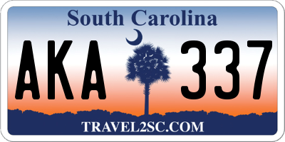 SC license plate AKA337
