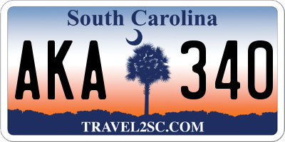 SC license plate AKA340