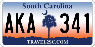 SC license plate AKA341