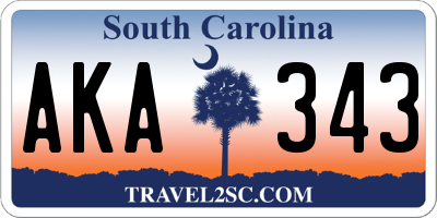 SC license plate AKA343