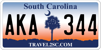 SC license plate AKA344