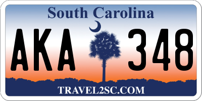 SC license plate AKA348