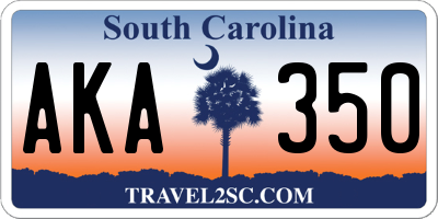 SC license plate AKA350
