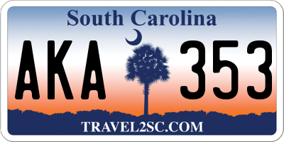 SC license plate AKA353