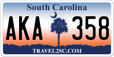 SC license plate AKA358