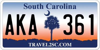 SC license plate AKA361