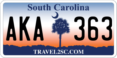SC license plate AKA363
