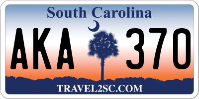 SC license plate AKA370
