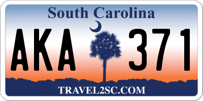 SC license plate AKA371