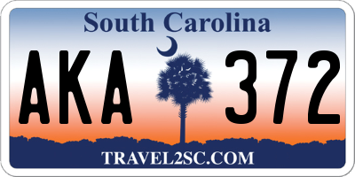 SC license plate AKA372