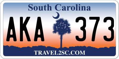 SC license plate AKA373