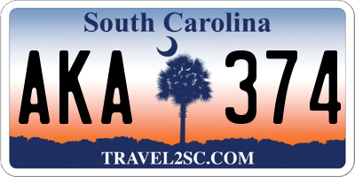 SC license plate AKA374