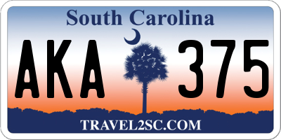 SC license plate AKA375