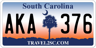 SC license plate AKA376