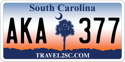 SC license plate AKA377