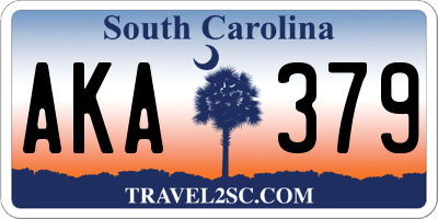 SC license plate AKA379