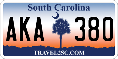SC license plate AKA380