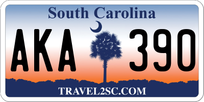 SC license plate AKA390