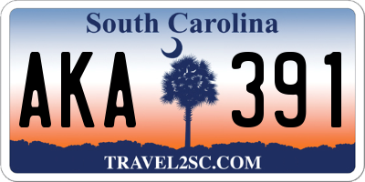 SC license plate AKA391