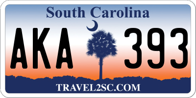 SC license plate AKA393